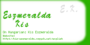 eszmeralda kis business card